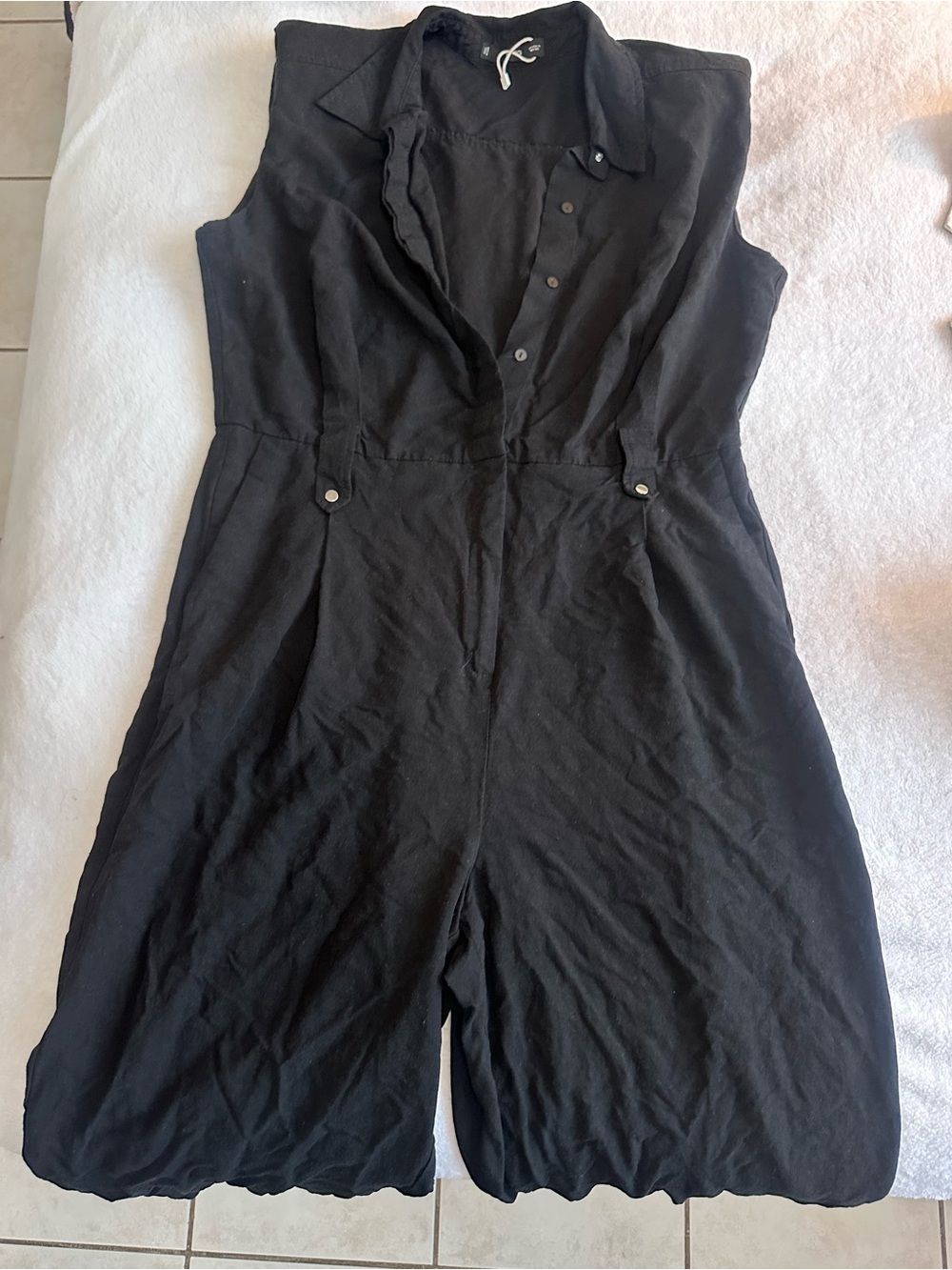 Mango Sleeveless Jumpsuit - black